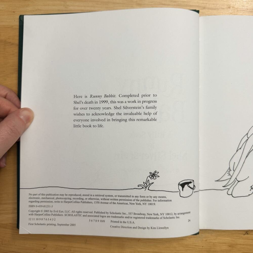 Runny Babbit Poem by Shel Silverstein Hardcover Picture Book Vintage 2005 - Picture 4 of 13